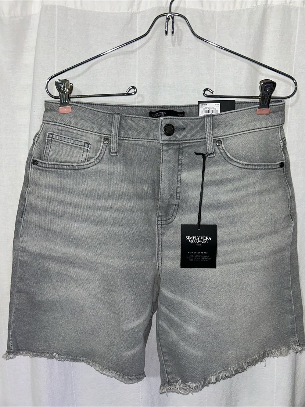 Simply Vera Vera Wang Light Gray Denim Cutoff Shorts